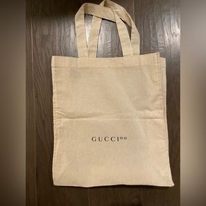 Authentic New Gucci Reusable Canvas Tote Shopping Shoulder Bag Cotton